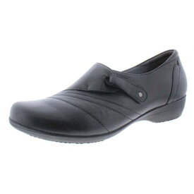 ダンスコ Dansko Womens Franny Black Leather Slip On Clogs Shoes 39 Wide (C D W) レディース