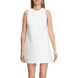 セオリー Theory Womens White Tweed Mini Loose Shift Dress 6 レディース