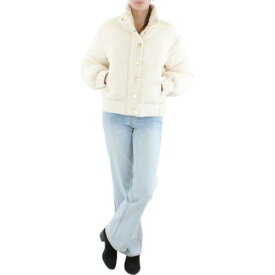 ニコール Nicole Benisti Womens White Wool Cashmere Quilted Puffer Jacket Coat M レディース