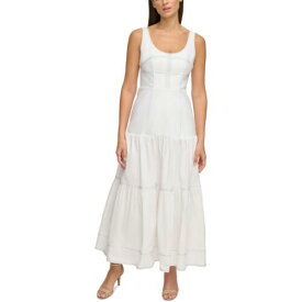 ダナ キャラン Donna Karan Womens White Sleeveless Long Daytime Maxi Dress 14 レディース
