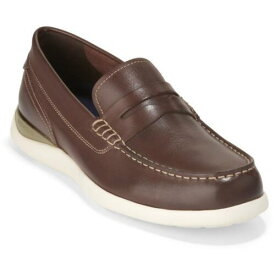 コールハーン Cole Haan Mens GRAND ALANTIC Brown Leather Loafers 9 Medium (D) メンズ