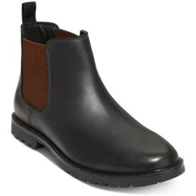 コールハーン Cole Haan Mens Midland Lug Black Leather Chelsea Boots 9 Medium (D) メンズ