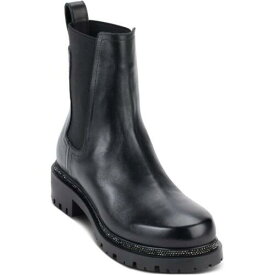 ディーケーエヌワイ DKNY Womens Rick Black Leather Motorcycle Boots Shoes 9.5 Medium (B M) レディース
