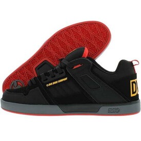 ディーブイエス DVS Men's Comanche 2.0+ Black Yellow Fiery Nubuck Low Top Sneaker Shoes Cloth... メンズ