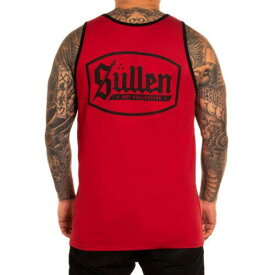 Sullen Men's Lincoln Premium Red Sleeveless Tank Top Shirt Clothing Apparel T... メンズ