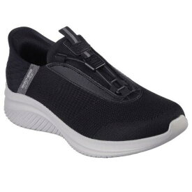 スケッチャーズ Skechers Men's Ultra Flex 3.0 Finnik Slip-Ins Black/Gray Low Top Sneaker Shoe... メンズ