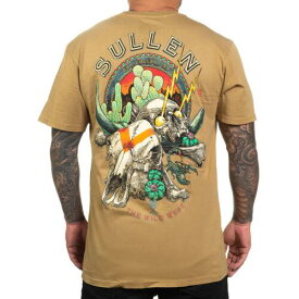 Sullen Men's Wild West Premium Camel Brown Short Sleeve T Shirt Clothing Appa... メンズ