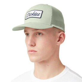 ディッキーズ Dickies Men's Patch Logo Trucker Celadon Green/Cloud (C2C) Snapback Hat Cloth... メンズ