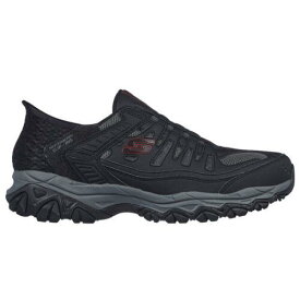 スケッチャーズ Skechers Men's Black Charcoal Low Top Sneaker Shoes Footwear Walk Running Clo... メンズ