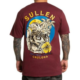 Sullen Men's Puestas De Sol Premium Pomegranate Short Sleeve T Shirt Clothing... メンズ