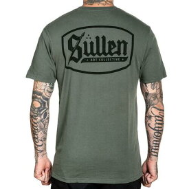 Sullen Men's Lincoln Fill Premium Short Sleeve T Shirt Olive Capulet Green Cl... メンズ