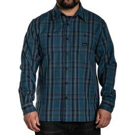 Sullen Men's Breakers Flannel Buttondown Long Sleeve Jacket Blue Clothing App... メンズ