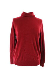 KarenScott Karen Scott Cherry Red Long-Sleeve Turtleneck Sweater M レディース