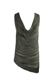 INC Inc International Concepts Olive Metallic Cowl-Neck Tunic L レディース