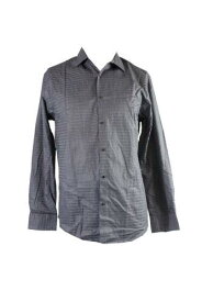 Alfani Grey Long-Sleeve Regent Texture Shirt M メンズ
