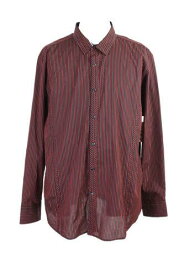 INC Inc International Concepts New Red Tinsel Slim-Fit Shirt S メンズ