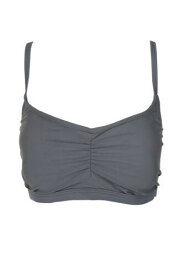 GoGossip Go By Gossip Dark Grey Sporty Lattice-Back Bikini Top XL レディース