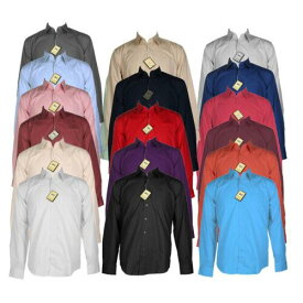 Unbranded Men's Dress Shirt Long Sleeve Classic Fit Front Pocket Button Up Dress Shirt メンズ