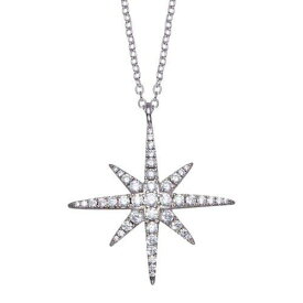 DBFL Sterling Silver .925 Rhodium Plated Snow Flakes Cubic Zirconia Chain Necklace ユニセックス