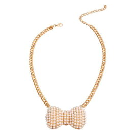 Bark Fifth Avenue Cream Chunky Bow Necklace Large ユニセックス