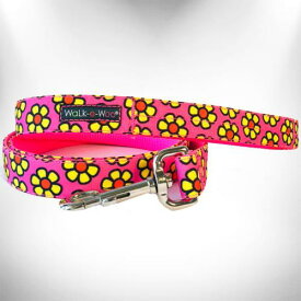 WalkeWoo Ltd Daisies Dog Leash Pink REGULAR 1 width- 5' long ユニセックス