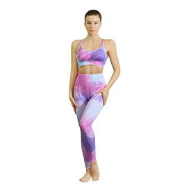 VUNDO Cute Tie Dye Workout Sets for Women 2 Piece Ribbed Seamless Yoga High レディース