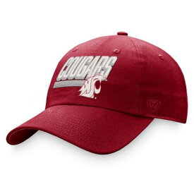 トップ オブ ザ ワールド Men's Top of the World Crimson Washington State Cougars Slice Adjustable Hat メンズ