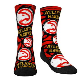ロックイーエム Youth Rock Em Socks Atlanta Hawks Allover Logo & Paint Crew Socks ユニセックス