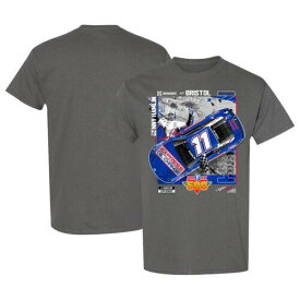 チェッカード フラッグ Men's Checkered Flag Sports Charcoal Denny Hamlin 2024 Food City 500 Race Win メンズ