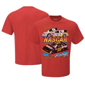 チェッカード フラッグ Men's Checkered Flag Sports Heather Red NASCAR Racing T-Shirt メンズ