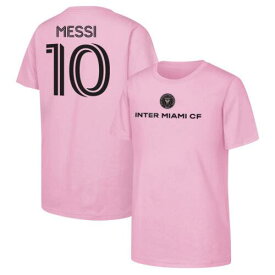 Outerstuff アウタースタッフ Preschool Lionel Messi Pink Inter Miami CF Name & Number T-Shirt ユニセックス