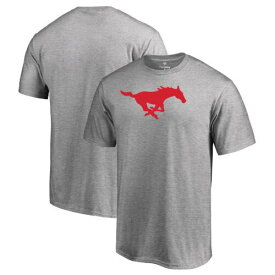 2023/12/25 Men's Fanatics Ash SMU Mustangs Primary Team Logo T-Shirt メンズ