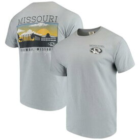 Image One イメージ ワン Men's Gray Missouri Tigers Comfort Colors Campus Scenery T-Shirt メンズ