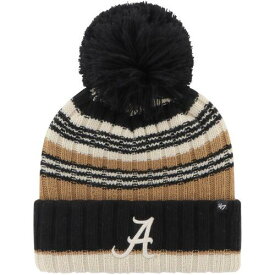 フォーセヴン Women's '47 Khaki Alabama Crimson Tide Barista Cuffed Knit Hat with Pom レディース