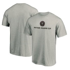2023/12/25 Men's Fanatics Heather Gray Inter Miami CF Club Logo T-Shirt メンズ