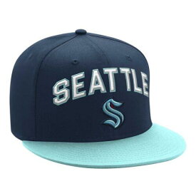 Men's Starter Deep Sea Blue/Light Blue Seattle Kraken Arch Logo Two-Tone メンズ