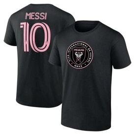 Men's Fanatics Lionel Messi Black Inter Miami CF Authentic Stack Name & Number メンズ