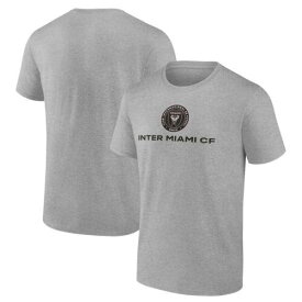 2023/12/25 Men's Fanatics Heather Gray Inter Miami CF Heart and Soul T-Shirt メンズ