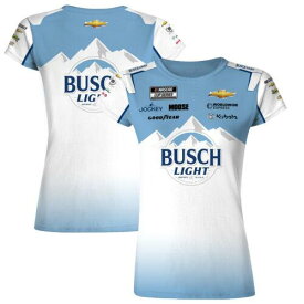 チェッカード フラッグ Women's Checkered Flag Sports White/Blue Ross Chastain Busch Light Uniform レディース