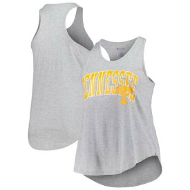 Women's Profile Heather Gray Tennessee Volunteers Arch Logo Racerback Scoop Neck レディース