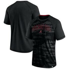 Men's Fanatics Black Alabama Crimson Tide Arch Outline Raglan T-Shirt メンズ
