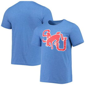 Men's Homefield Heathered Royal SMU Mustangs Vintage Logo T-Shirt メンズ
