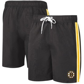 ジースリー Men's G-III Sports by Carl Banks Black Boston Bruins Sand Beach Swim Shorts メンズ
