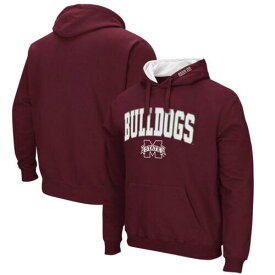 コロセウム Men's Colosseum Maroon Mississippi State Bulldogs Arch & Logo 3.0 Pullover メンズ