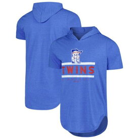 マジェスティック Men's Majestic Threads Royal Minnesota Twins Tri-Blend Hoodie T-Shirt メンズ