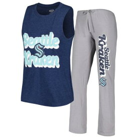 コンセプト スポーツ Women's Concepts Sport Deep Sea Blue/Gray Seattle Kraken Meter Muscle Tank Top & レディース