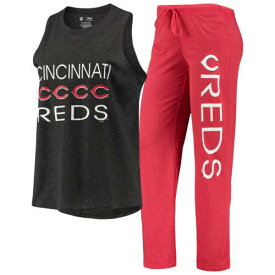 コンセプト スポーツ Women's Concepts Sport Red/Black Cincinnati Reds Meter Muscle Tank Top & Pants レディース