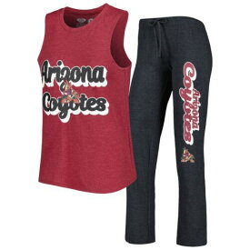 コンセプト スポーツ Women's Concepts Sport Garnet/Black Arizona Coyotes Meter Muscle Tank Top & レディース