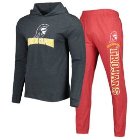 コンセプト スポーツ Men's Concepts Sport Cardinal/Charcoal USC Trojans Meter Pullover Hoodie & Pant メンズ