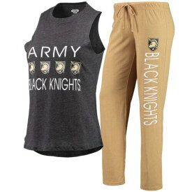 コンセプト スポーツ Women's Concepts Sport Gold/Black Army Black Knights Tank Top & Pants Sleep Set レディース